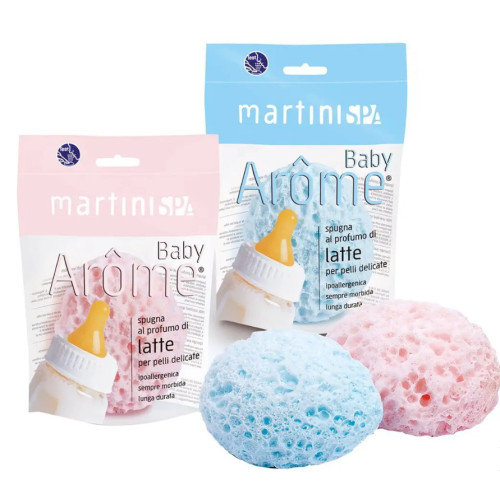 Дитяча мочалка-губка Martini Spa Baby Milk Scented Sponge, з молочним ароматом 1 шт